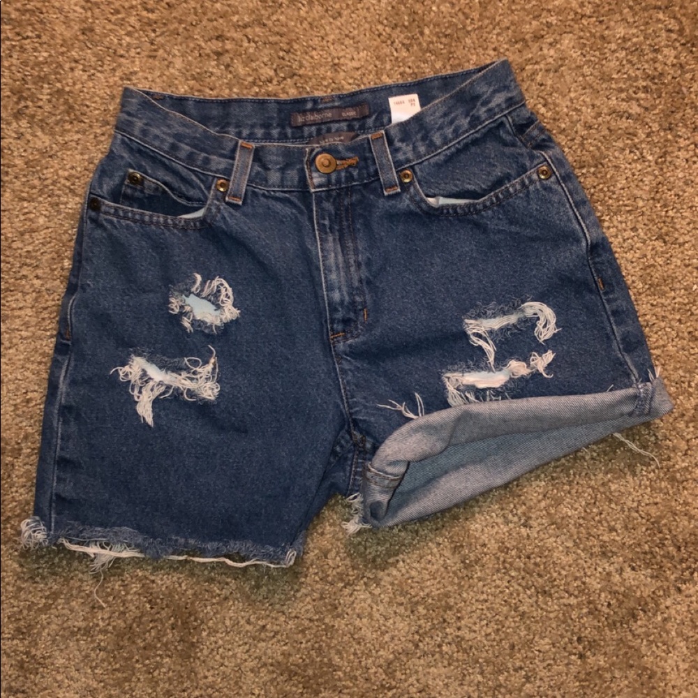 distressed  high waisted shorts